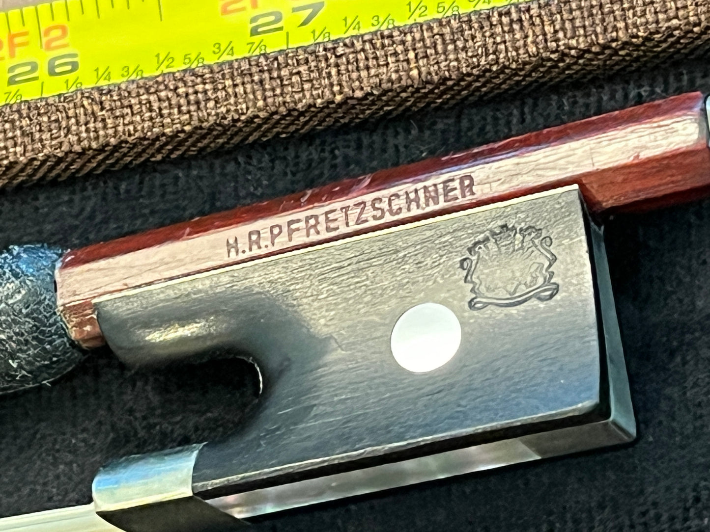 Well playing H.R. PFRETZSCHNER false stamped bow for violin - it's a copy not authentic  - plays extremely well - full size